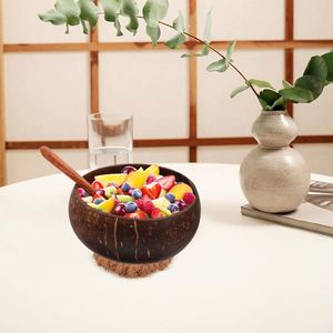 Handmade Polished Eco-Friendly Organic Wooden Coconut Bowl Shell with Stand and Wooden Spoon Sets - Product Image 4