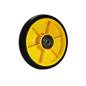 Nouvelle roue de chariot industrielle à roulement fixe en caoutchouc massif de 12 pouces pour chariot à outils - Product Image 3