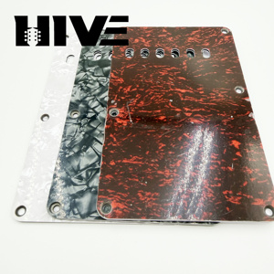 HIVE Delicacy Plaque de protection arrière pour pont de <span class=keywords><strong>piano</strong></span> vibrato ST SQ à 6 trous et trois couches en PVC pour guitare électrique avec ressort - Product Image 6