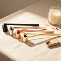 Éteignoir à bougie en acier inoxydable, accessoire d'entretien pour bougies, outil pour couper la mèche, coffret cadeau, vente en gros