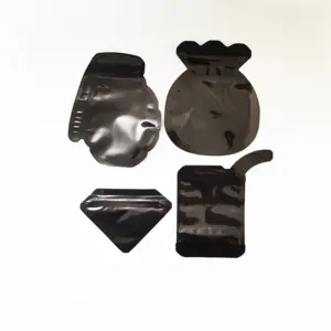 100 PCS/Lot Black Color Small Size Plastic Zipper Bags for Candy Packaging - Product Image 1