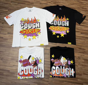 Camiseta de Algodón 100% de Alta Calidad con Estampado Escaneable de Diseñador de Marca de Moda, Manga Corta para Hombre - ¡Gran Cantidad de Camisetas con Estampado de Jarabe para la Tos! - Product Image 4