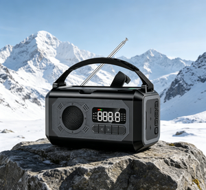 Radio d'urgence solaire à manivelle 10000mAh, alarme SOS, lampe torche LED, batterie externe rechargeable, kit de survie portable (modèle H17) - Product Image 3