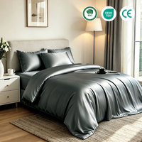 Housse de couette en bambou douce pour la peau, hypoallergénique, pour peaux sensibles, literie douce et soyeuse, respirante, sans plis, taille Cal King, blanche