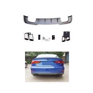S3 khuếch tán phía sau với tailpipes cho <span class=keywords><strong>Audi</strong></span> A3 <span class=keywords><strong>8V</strong></span> 2017 2019 nâng cấp đồ đạc tốt nhựa <span class=keywords><strong>Audi</strong></span> A3 S3 <span class=keywords><strong>8V</strong></span> khuếch tán phía sau - Product Image 2
