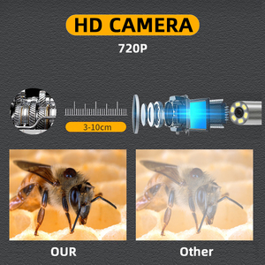 Caméra <span class=keywords><strong>endoscope</strong></span> Dearsee <span class=keywords><strong>HD</strong></span> 720p 3 en 1 caméra vidéo d'inspection de voiture étanche 3.9mm <span class=keywords><strong>endoscope</strong></span> pour Android - Product Image 2