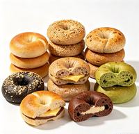 Ligne de machines automatiques pour la fabrication de bagels, équipement industriel de production de bagels, 4 sections de formage, 4 voies de production de bagels