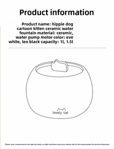 Dispensador de Agua Automático de 1L, Simple, Seguro, a Prueba de Fugas, Ecológico, con Filtros de Cerámica Fáciles de Limpiar, para Perros y Gatos - Product Image 6