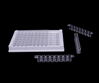 Microplaque de laboratoire personnalisée 8 bandes 96 puits PS Plaque Elisa blanche détachable pour lecteur de microplaque