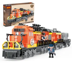 COGO 66CM Super Size City DIY Building Blocks Building freight trains Children's building blocks Toy set scientific educational