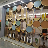 Panneau de séparation décoratif en métal Art Déco personnalisé pour bar, club, centre de bain, jardin, mur courbé, écran de confidentialité décoratif