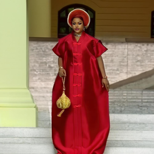 Elegante Abito <span class=keywords><strong>Africano</strong></span> da Donna in Tessuto Raffinato, Vestiti Africani Taglie Forti con Copricapo, Abbigliamento <span class=keywords><strong>Africano</strong></span> - Product Image 2