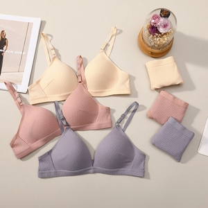 Ingrosso 2024 da donna in puro <span class=keywords><strong>cotone</strong></span> mutandine perizoma con <span class=keywords><strong>reggiseno</strong></span> da <span class=keywords><strong>reggiseno</strong></span> da donna con Set di mutandine in <span class=keywords><strong>cotone</strong></span> - Product Image 4