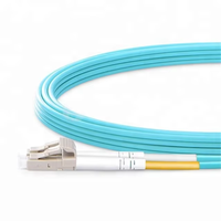 LC UPC ke ST UPC 2.0mm 50 125 kabel Patch serat optik OM3 Multimode dupleks