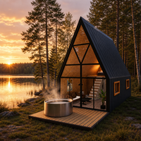 Villa préfabriquée moderne et portable, maison intelligente en kit, structure en acier léger, conception de mini-maison pour bâtiments de bureaux et salles de bain