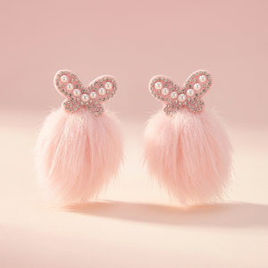 Chase Value Girls Fur Hair Clip - Rose - Product Image 3