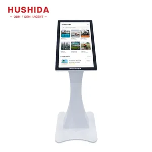 HUSHIDA แผงหน้าจอ LCD แบบโต้ตอบ,จอแสดงผลข้อมูลดิจิตอลแบบตั้งพื้นขนาด21.5 32 43 <span class=keywords><strong>55</strong></span>นิ้วคีออสก์หน้าจอสัมผัสคอมพิวเตอร์เครื่องเดียว - Product Image 1