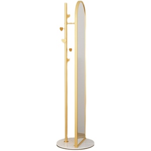 Bắc Âu Hiện Đại Đơn Giản Quần Áo Móc Áo Xoay Rèn Sàn Sắt Gương Cho Mỹ Phẩm Sử Dụng Đầy Đủ Chiều Dài Nữ Thần Gương Cho Mặc Quần Áo - Product Image 5