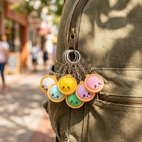 Porte-clés poupées Xiaolongbao simulées, breloques de sac pour couple, accessoires de porte-clés de voiture, petits cadeaux