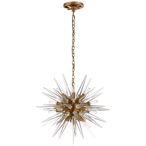 Éclairage de luxe postmoderne Lustre en laiton boule d'étincelle acrylique moderne <span class=keywords><strong>Forme</strong></span> de <span class=keywords><strong>soleil</strong></span> créative Salon <span class=keywords><strong>Plafonnier</strong></span> rond - Product Image 5