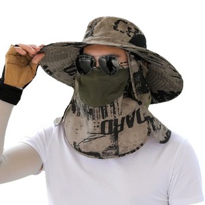 Men's Camouflage Boonie <b>Hat</b> With Detachable Face Mask Foldable Sun Protection Outdoor Fishing Hiking <b>Summer</b> <b>Hat</b> - Product Image 5