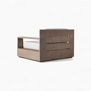 High-End contemporaneo divano girevole di alta qualità in legno massello confortevole sala da pranzo all'aperto per il moderno Patio giardino Teak <span class=keywords><strong>Café</strong></span> - Product Image 4