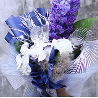 OEM papier d'emballage de fleurs de haute qualité nouveau design revêtement PVC double face imperméable design à rayures colorées