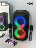 Altavoces Amplificados Karaoke, Altavoces Grandes para Exteriores, Fiesta de DJ, Altavoz Karaoke Dual de 4 Pulgadas con Micrófono y Bluetooth