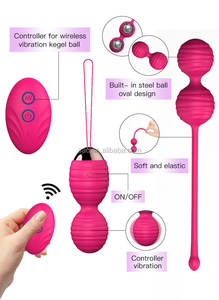 Frauen 12-Gang-Fernbedienung Wireless Vib rating Jumping Egg Vibrator Sexspielzeug Mit 3 Stück Kegel Vagina Hantel Ball Set - Product Image 4