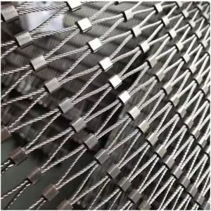 Maille de sécurité en acier inoxydable tressé 316 avec embouts, pour câbles, cordes, garde-corps, zoo, hélicoptère, clôture - Product Image 4