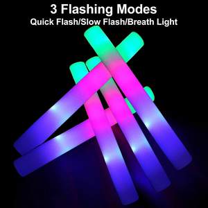 Bâtons <span class=keywords><strong>lumineux</strong></span> en <span class=keywords><strong>mousse</strong></span> LED pour concert, ambiance festive, personnalisés, bon marché, 2025, Q5005 - Product Image 2