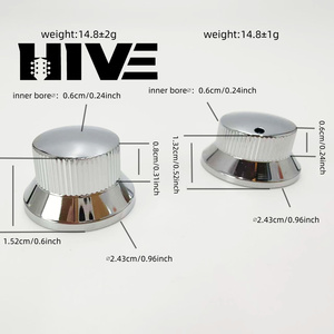 HIVE STSQ Elektrische Gitaar Schijfvormige Toon-/toonloze Toonvolume Potentiometer Accessoire Metalen Potentiometerknop - Product Image 2