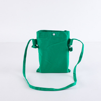 Tas Selempang Kanvas Sablon Custom  Tali Dapat Disesuaikan Portabel Ringan Mini Tote Kantong Ponsel Tas Bahu Kasual