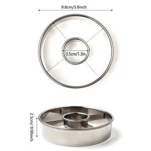 Coupe-pâte à donuts en acier inoxydable 430 de qualité alimentaire, 8 cm / 9,8 cm / 15 cm, avec découpeur central / découpeur en anneau - Product Image 5