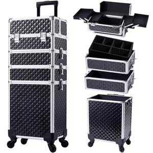 Professional <b>Makeup</b> Trolley Case With Wheels for Travel Beauty Artist Rolling Cosmetic Storage Organizer Box Bag <b>Suitcase</b> M86OQU - Product Image 1