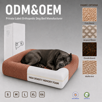 Lit pour chien orthopédique en mousse à mémoire de forme extra large personnalisé avec housse amovible pour les détaillants, les grossistes et les commandes en gros de marques d'articles pour animaux de compagnie
