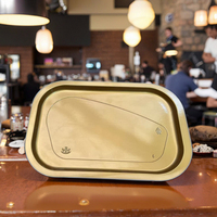 Emballage en blister en PP doré, barquettes jetables en plastique, assiettes et bols pour la viande et le steak, personnalisables