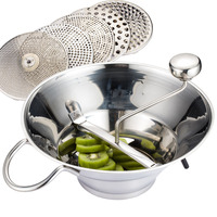 Hachoir manuel en acier inoxydable 304, râpe à légumes et pommes de terre, préparateur de purée de fruits et sauces