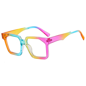 Kacamata baca persegi <span class=keywords><strong>Retro</strong></span> wanita 2024 merek mewah warna-warni bingkai macan tutul kacamata presbiopia kacamata komputer transparan - Product Image 6