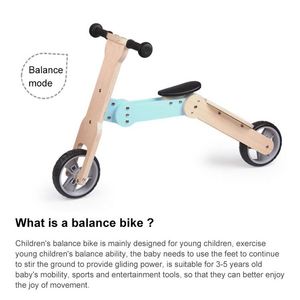 UDEAS Scooter push <span class=keywords><strong>2</strong></span> <span class=keywords><strong>en</strong></span> <span class=keywords><strong>1</strong></span> <span class=keywords><strong>en</strong></span> <span class=keywords><strong>bois</strong></span> pour enfants, bébés et tout-petits, vélo d'équilibre - Product Image 5