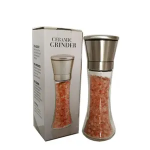 Wholesale 180ml Manual Stainless Steel Baharat Takimi Chili Pepper Grinder Adjustable Salt Mill Tapetes For Kitchen