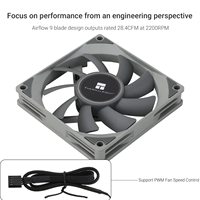 Thermalright Gris TL-8015 80mm fluido rodamiento caso de juego ventilador 2200RPM 23.3dBA ventilador de enfriamiento de PC