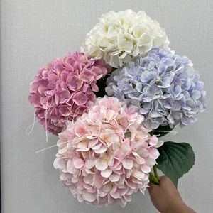 French Style <b>Hydrangea</b> <b>Artificial</b> Flower Single Branch Silk High Simulation Wedding Decoration - Product Image 1