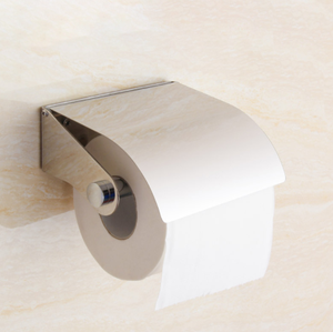 A parete in acciaio inox cromato carta igienica <span class=keywords><strong>portarotolo</strong></span> con coperchio - Product Image 5