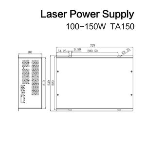 HY-TA150 150W Co2 Laser Voeding Voor 100-150W Laser Buis Gemeenschappelijk Gebruik Reci/Yongli/efr/Puri Voor Lasergravure Snijmachine - Product Image 6