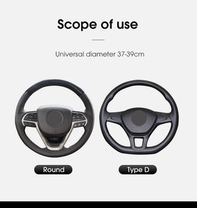 Cubierta negra cómoda del <span class=keywords><strong>volante</strong></span> del coche de la PU de 15 pulgadas al por mayor para Citroen <span class=keywords><strong>C4</strong></span> Picasso - Product Image 5