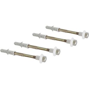 4 fixations verticales galvanisées M6x80mm pour bidets et toilettes - Product Image 1