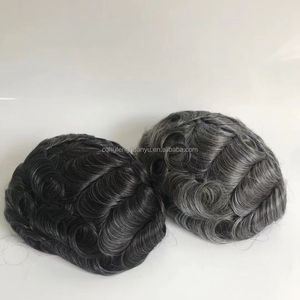 ทูเป้ผมแท้<span class=keywords><strong>สี</strong></span>เทา ขนาด 7x9 นิ้ว แบบสั่งทำพิเศษ ผสมสี 1B30 1B60 รุ่น Q6 ไฮบริด ฐานลูกไม้สวิสผสม PU ระบายอากาศได้ดี สำหรับผู้ชาย แก้ปัญหา<span class=keywords><strong>ผม</strong></span>ร่วงในผู้สูงอายุ - Product Image 5