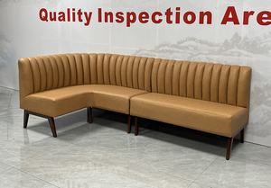 Tùy Chỉnh Hiện Đại Rắn Gỗ Thương Mại Kênh Nhung Gian Hàng Chỗ Ngồi Vải Nửa Vòng Tròn Ban Mê Cho Nhà Hàng Khách Sạn Ăn Uống - Product Image 2