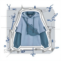 Sweat à capuche oversize pour femme à manches longues, en coton imprimé, avec badge et pompon, motif esthétique Ours Anime, effet délavé à l'acide, tissu personnalisé, collection automne